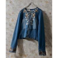 Vintage Decorative Short Denim JKT