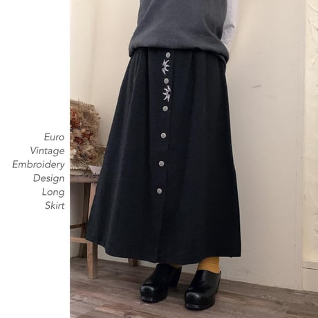 Euro Vintage Embroidery ロングスカート