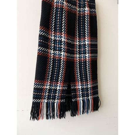 John Branigan Plaid Pattern Knit Long Skirt (made in Ireland)