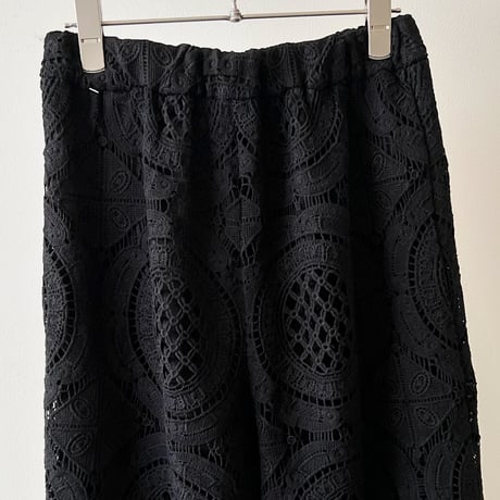 Pattern Lace Design Easy Wide Pants