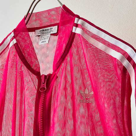 adidas originals See-through Track JKT (color : pink purple)