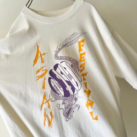 90's fruits of the loom Asian festival Print Tee (made in USA)