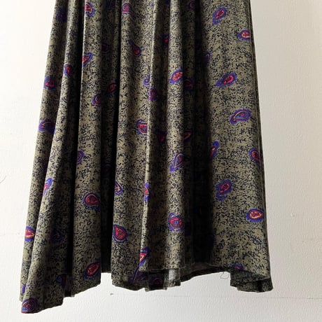 Vintage Paisley Pattern Long Skirt