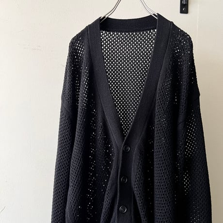 Cotton Mesh Knit Big Silhouette Cardigan