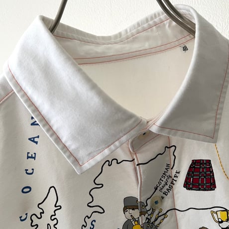 Old England Map Print Design Shirt
