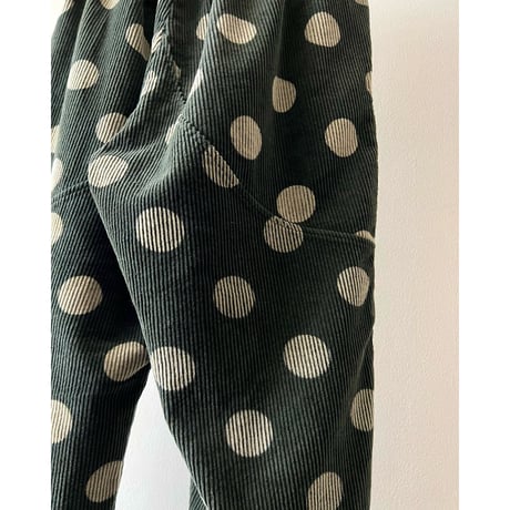 Old Dot Pattern Corduroy Sarrouel-pants