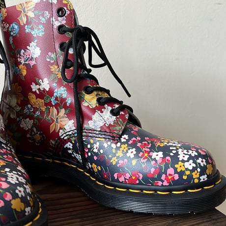 Dr.Marten's Switch Design Flower Pattern 8eyes Boots