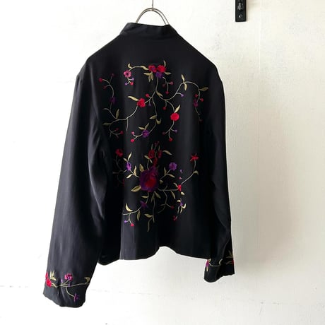 Vintage Embroidery Design Silk China Shirt JKT