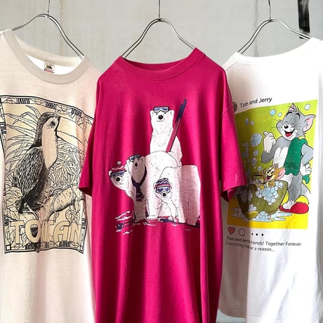 Vintage Polar bears Print Tee