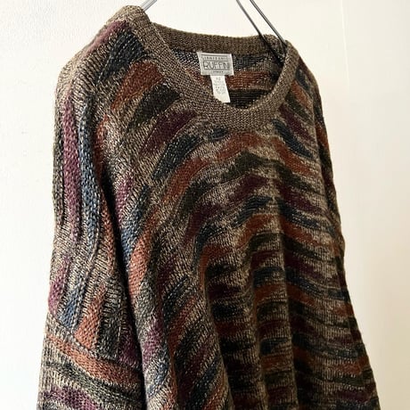 90's Euro Geometric Pattern Knit Sweater