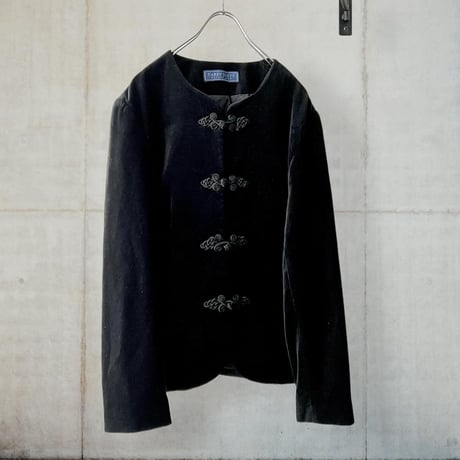 Vintage Cotton Velvet No Collar China JKT