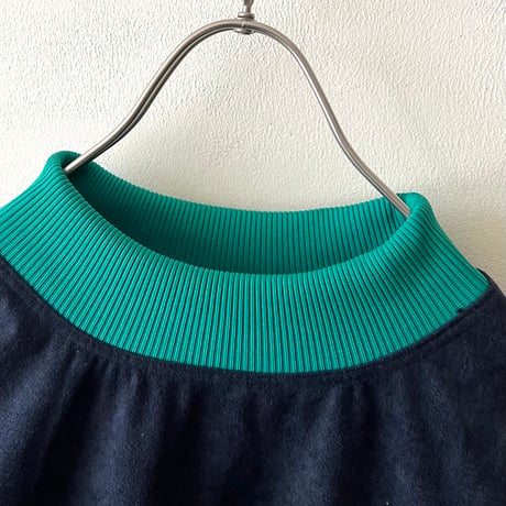 French Navy Velvet Training Sweat (deadstock/ size:88,L程度)