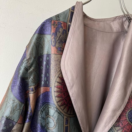 Vintage Reversible Design Big Pocket Half Coat