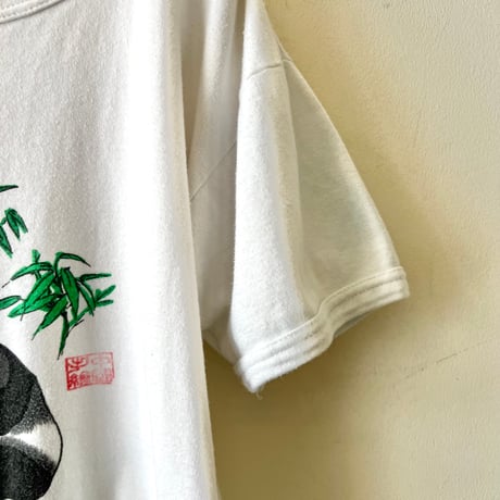 90's Panda Print Short Trim Tee