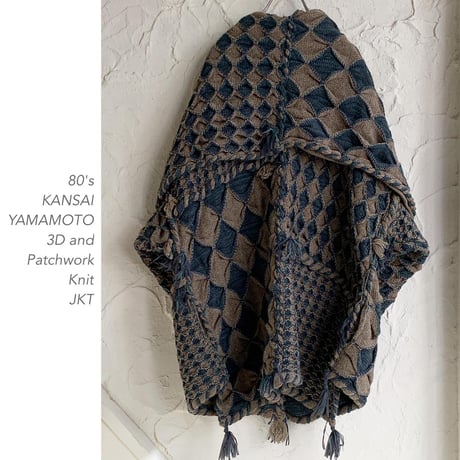 80's KANSAI YAMAMOTO 3D and Patchwork ニットJKT