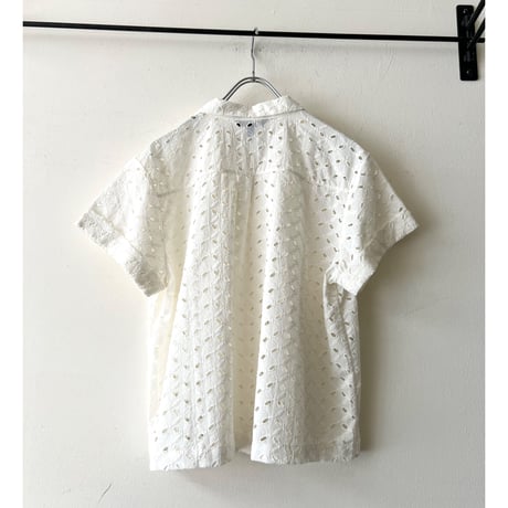 Banana Republic Cut Lace Design Blouse (白)