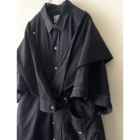 " Black Dyed & Remake " Maxi Shirt Dress