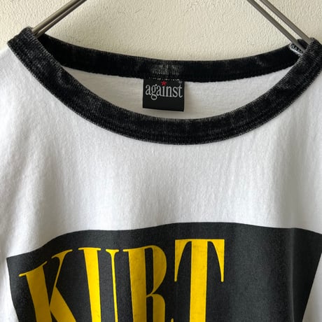 Import Band Print Ringer Tee " Kurt Cobain "