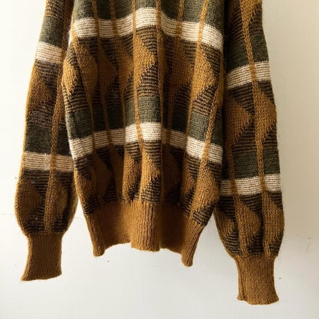 90-00's Euro Pattern Knit Sweater