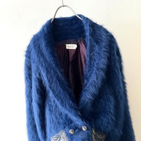 Vintage Leather & Angola Fur Design JKT