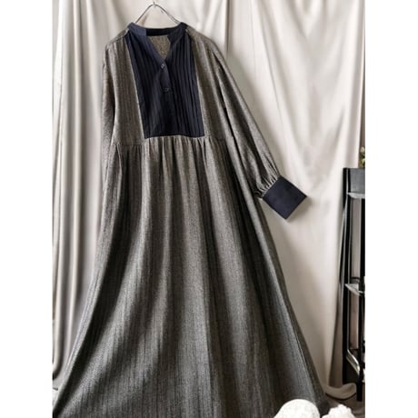 Fake Suede Herringbone Maxi Dress