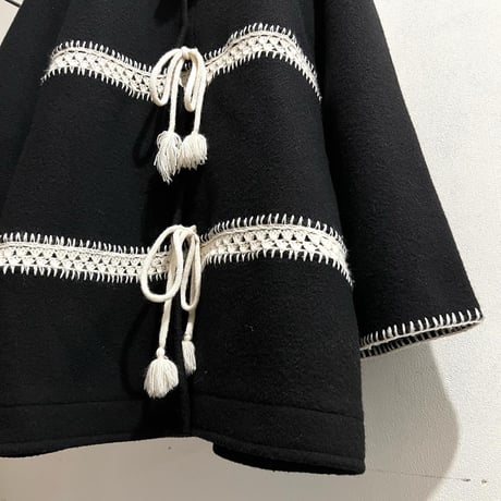 Old Crochet Design Melton Wool Coat