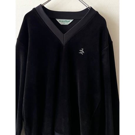 90's Munsing Wear (jp) Embroidery Logo Velours Tops