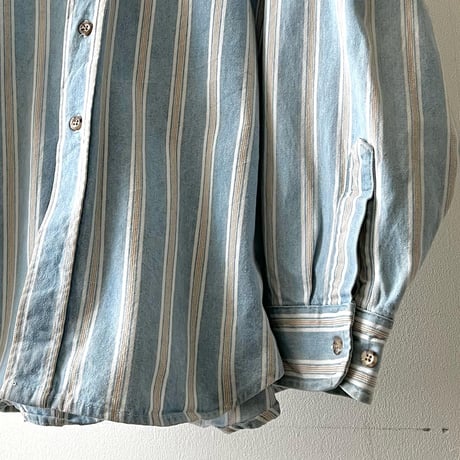 carhartt Embroidery Logo Stripe Pattern Denim Shirt