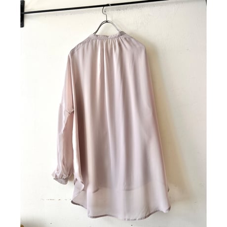 China Button Sheer Blouse