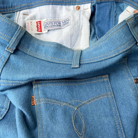 70-80's Levi's for men with a skosh more comfort Embroidery Logo Straight Denim Pants (made in USA)