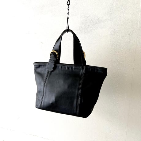 Old Coach "Black" Leather Mini Tote Bag