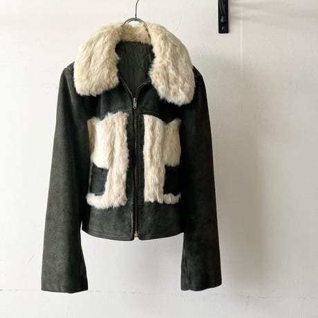 70's Fur and Suede Leather Short JKT