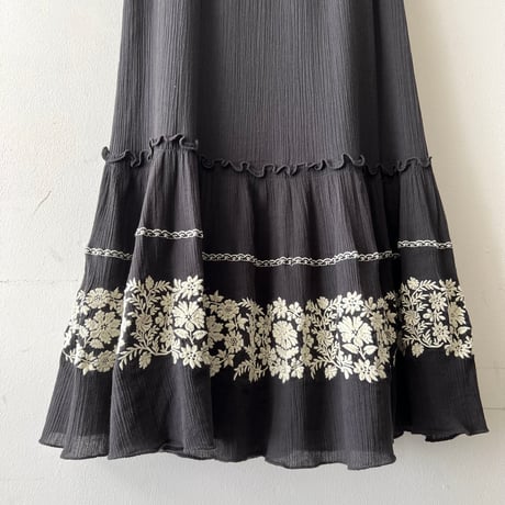 Embroidery Design Maxi Skirt