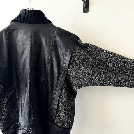 90's Leather & Wool Riders Design JKT