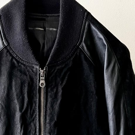 Vintage Pig Skin Suede & Lamb Lether Zip-up JKT