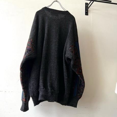 90's Euro Geometric Pattern Knit Sweater