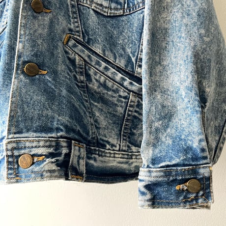 80-90's Bleach Denim Big Pocket Design JKT
