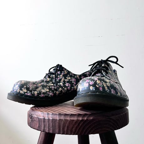 Dr.Marten's Flower Print Steel Toe 3eye Shoe