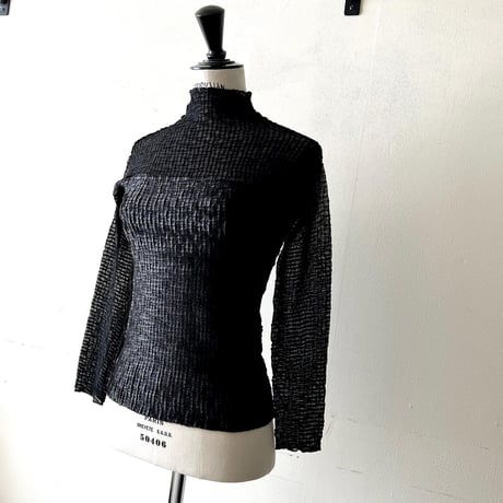 Vintage Mock Neck Sheer Blouse