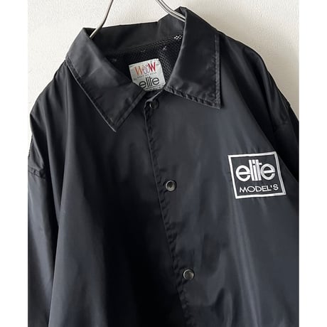90's elite MODEL'S Embroidery Logo Design Nylon Coach JKT
