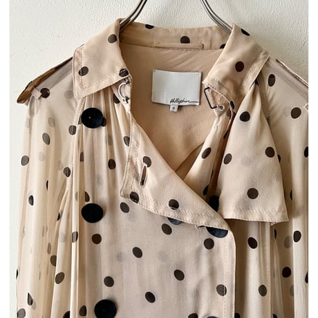 3.1 Phillip Lim Dot Pattern Sheer Trench Coat