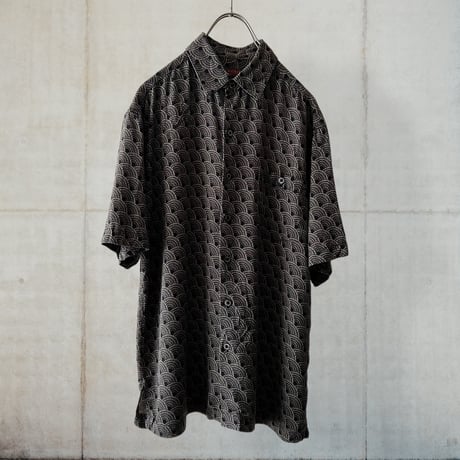 Tori Richard Geometric Pattern Silk Shirt