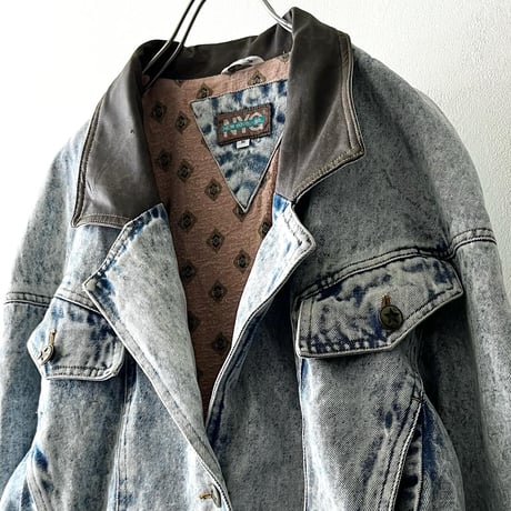 80-90's Bleach Denim Short JKT