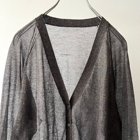 Linen mix Sheer Cardigan