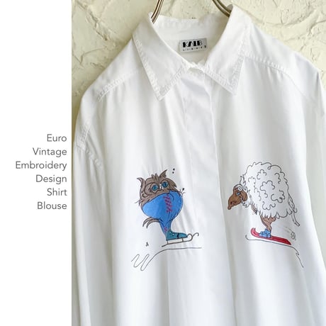 Euro Vintage Embroidery シャツブラウス