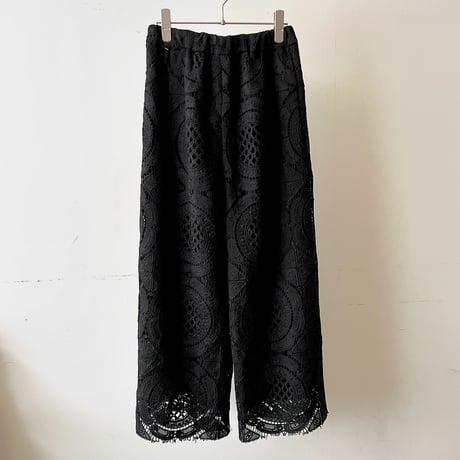 Pattern Lace Design Easy Wide Pants