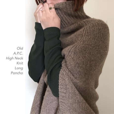 A.P.C. High Neck Knit Longポンチョ