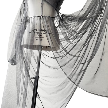 Gray Color Sheer Long Dress