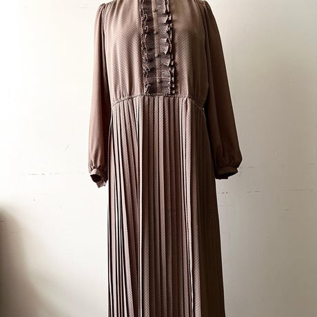Vintage Dot Pattern Frill Design Dress
