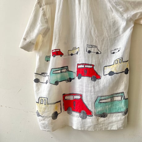 Vintage Painted Design Linen Shirt